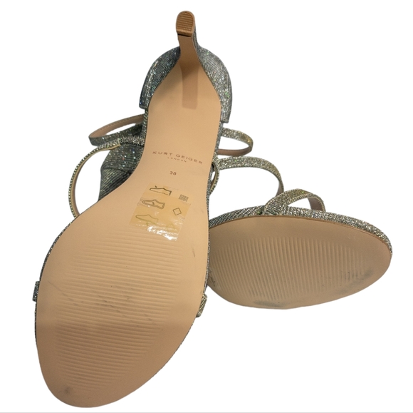 Kurt Geiger Shoreditch High Heel Sandal Open Grey 8 - Picture 6 of 6